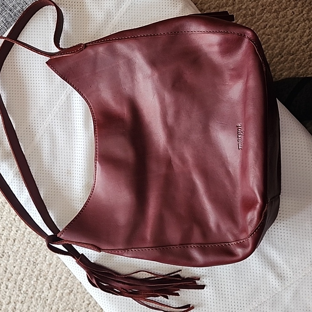Burgundy leather Margot bag